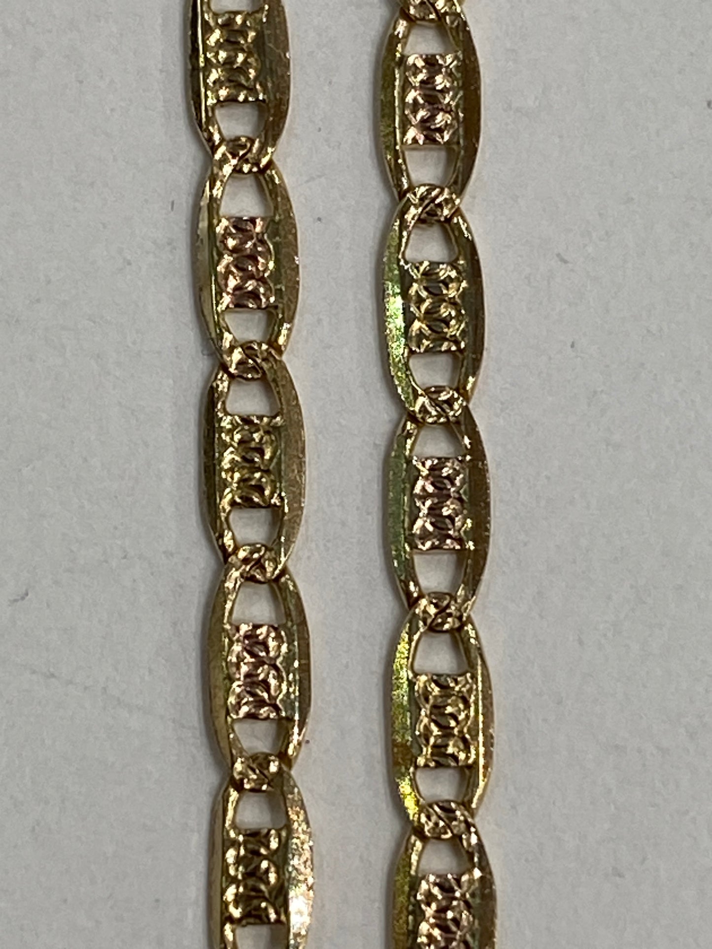14k Two Tone Gucci Style Chain