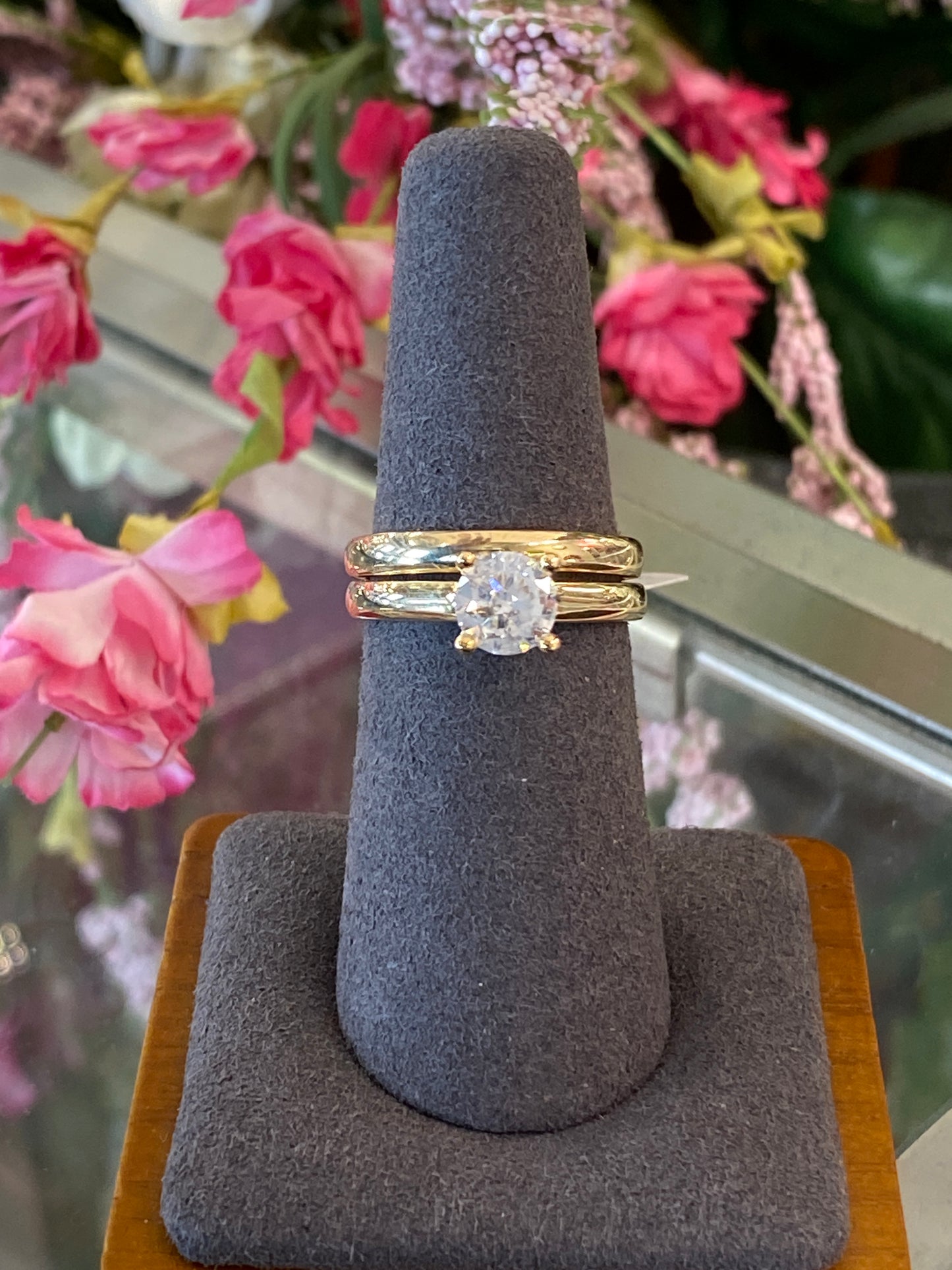 14k Yellow Gold Diamond Wedding Set