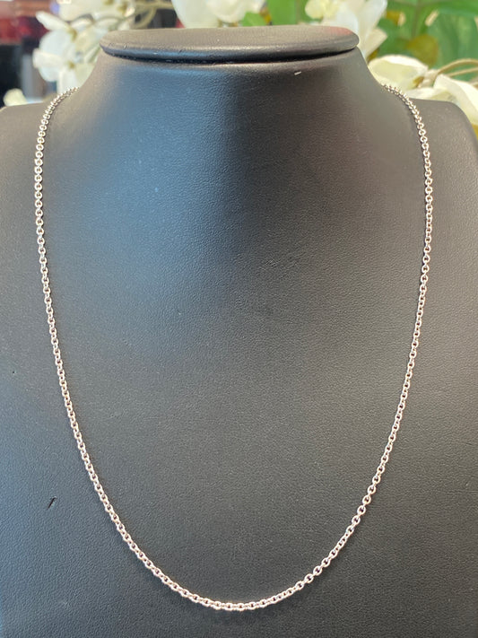 14k White Gold Link Chain
