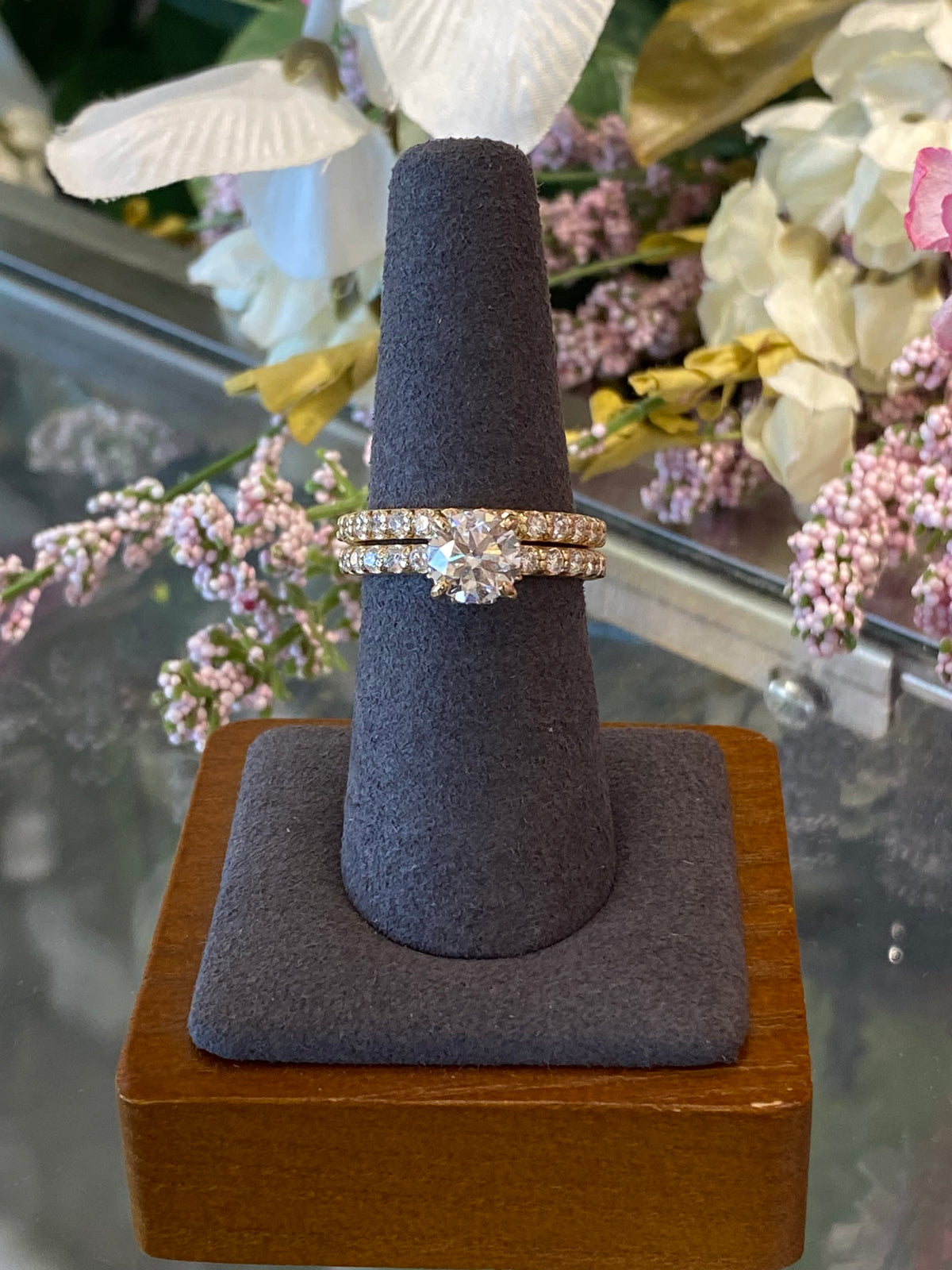 14k Yellow Gold Diamond Wedding Set