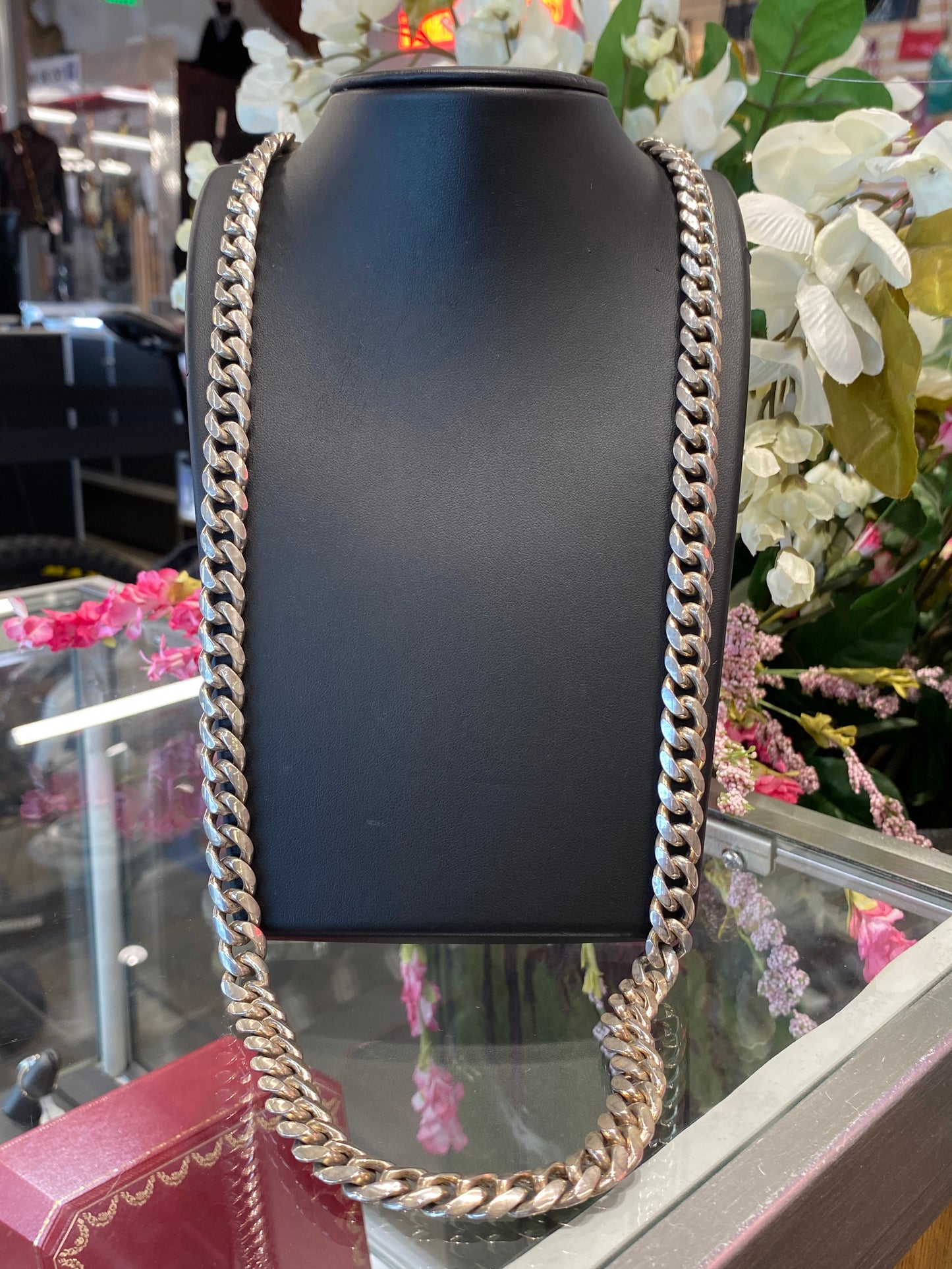 Silver Curb Link Chain