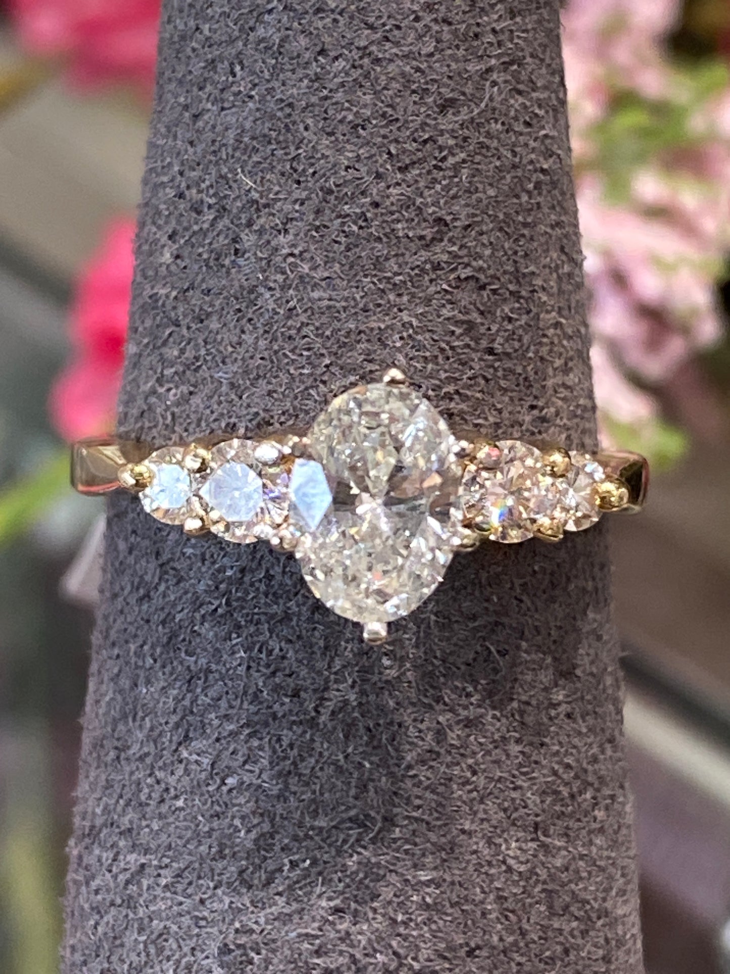 14k Yellow Gold Diamond Engagement Ring