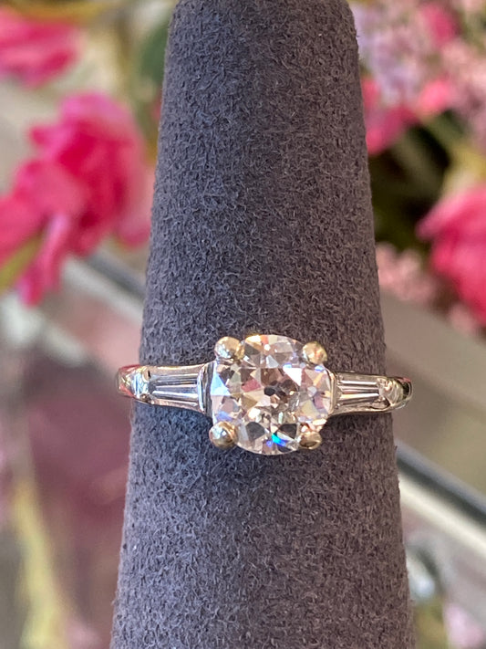 14k White Gold Engagement Ring