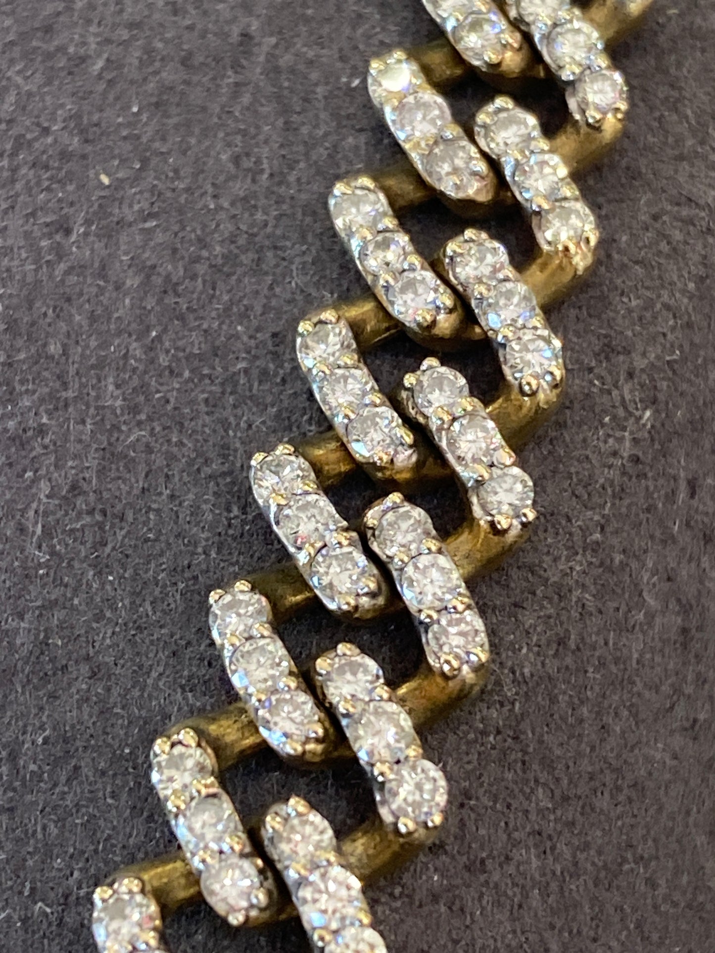 10k Yellow Gold Diamond Chain