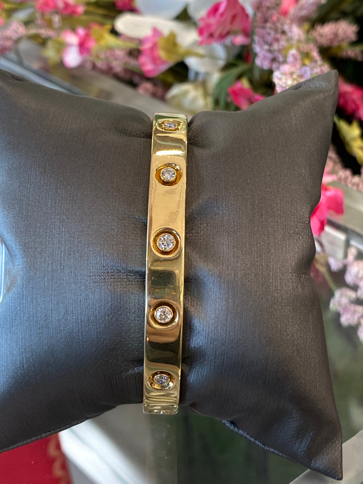 18k Yellow Diamond Cuff Bracelet