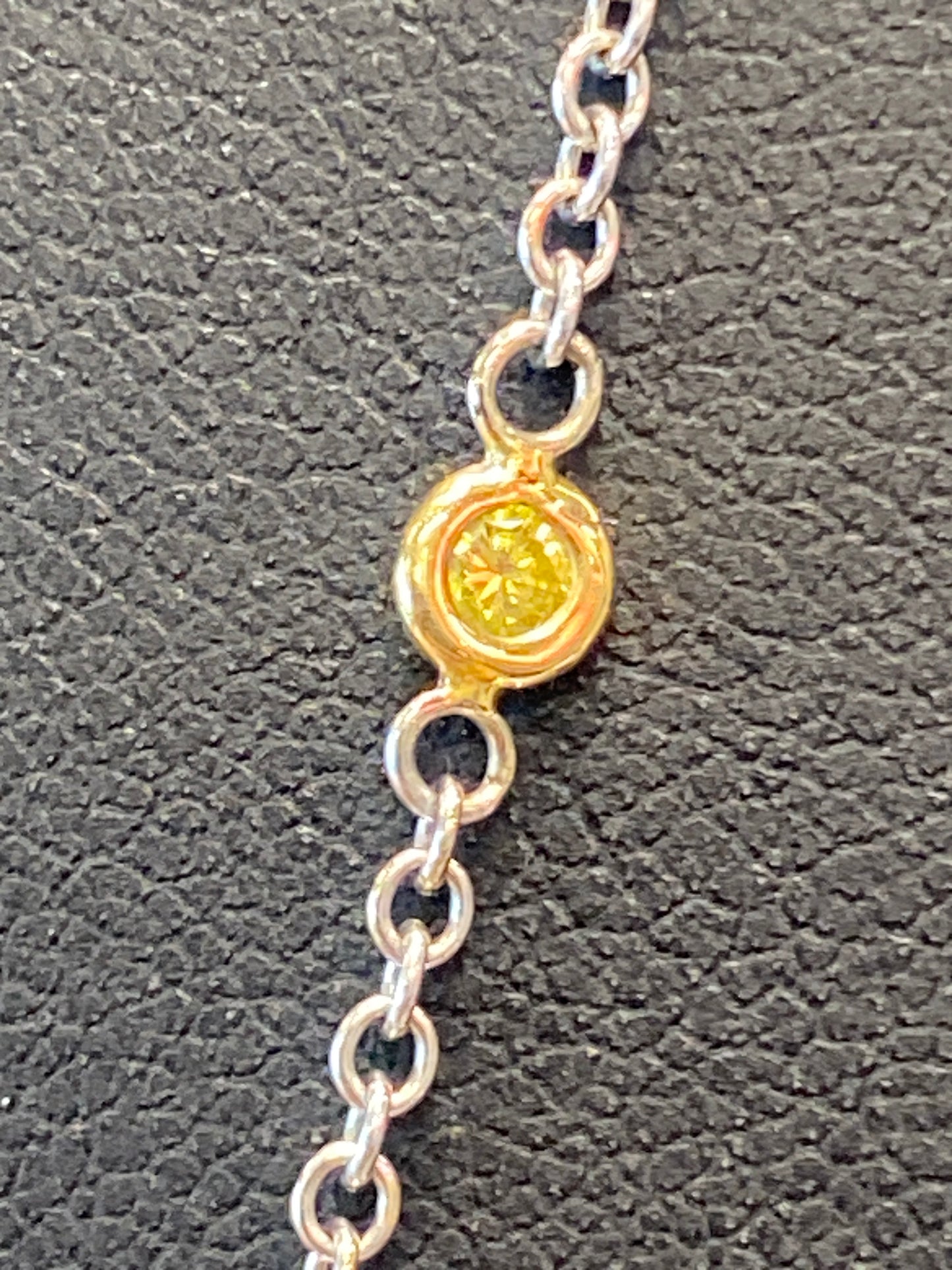 14k Two Tone Chain W/Diamond Pendant