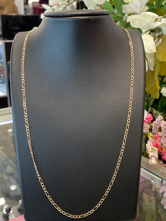 14k Yellow Gold Fígaro Chain