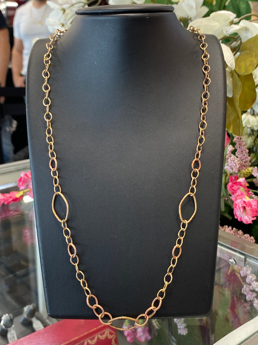 14k Two Tone Fashion Chain