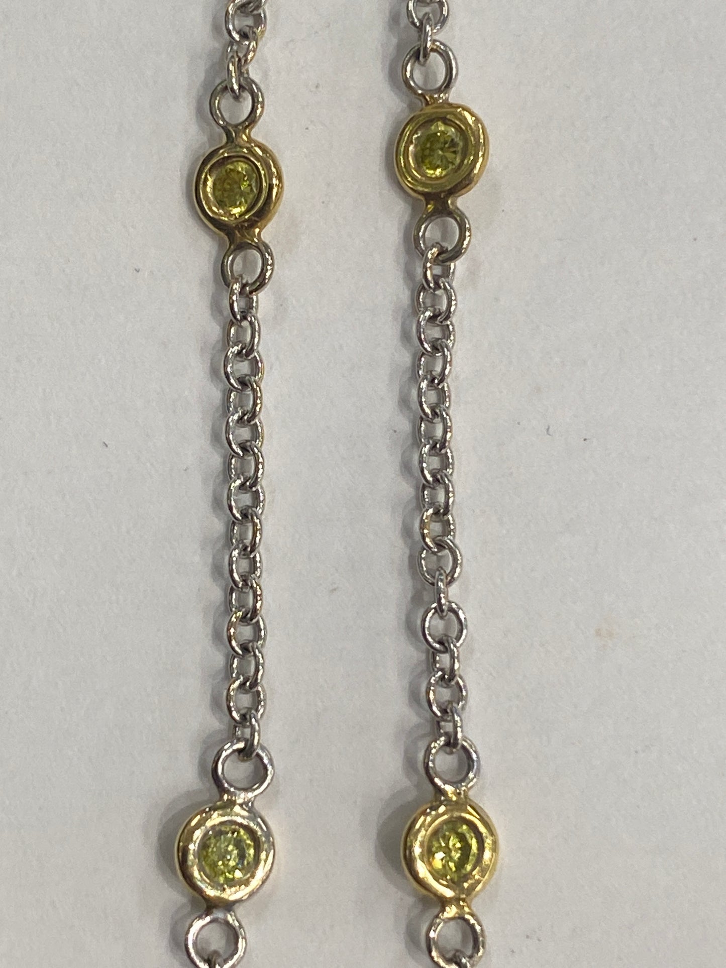 14k Two Tone Chain W/Diamond Pendant
