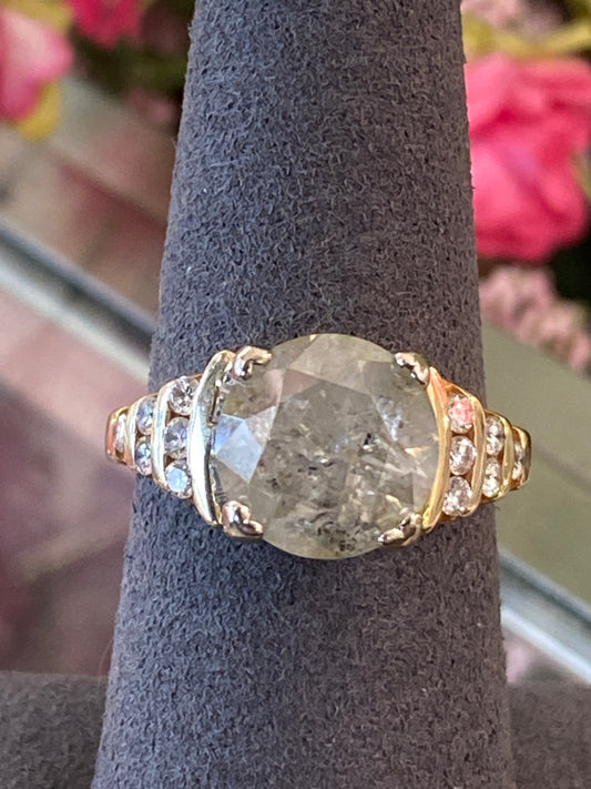 14k Yellow Gold Diamond Engagement Ring
