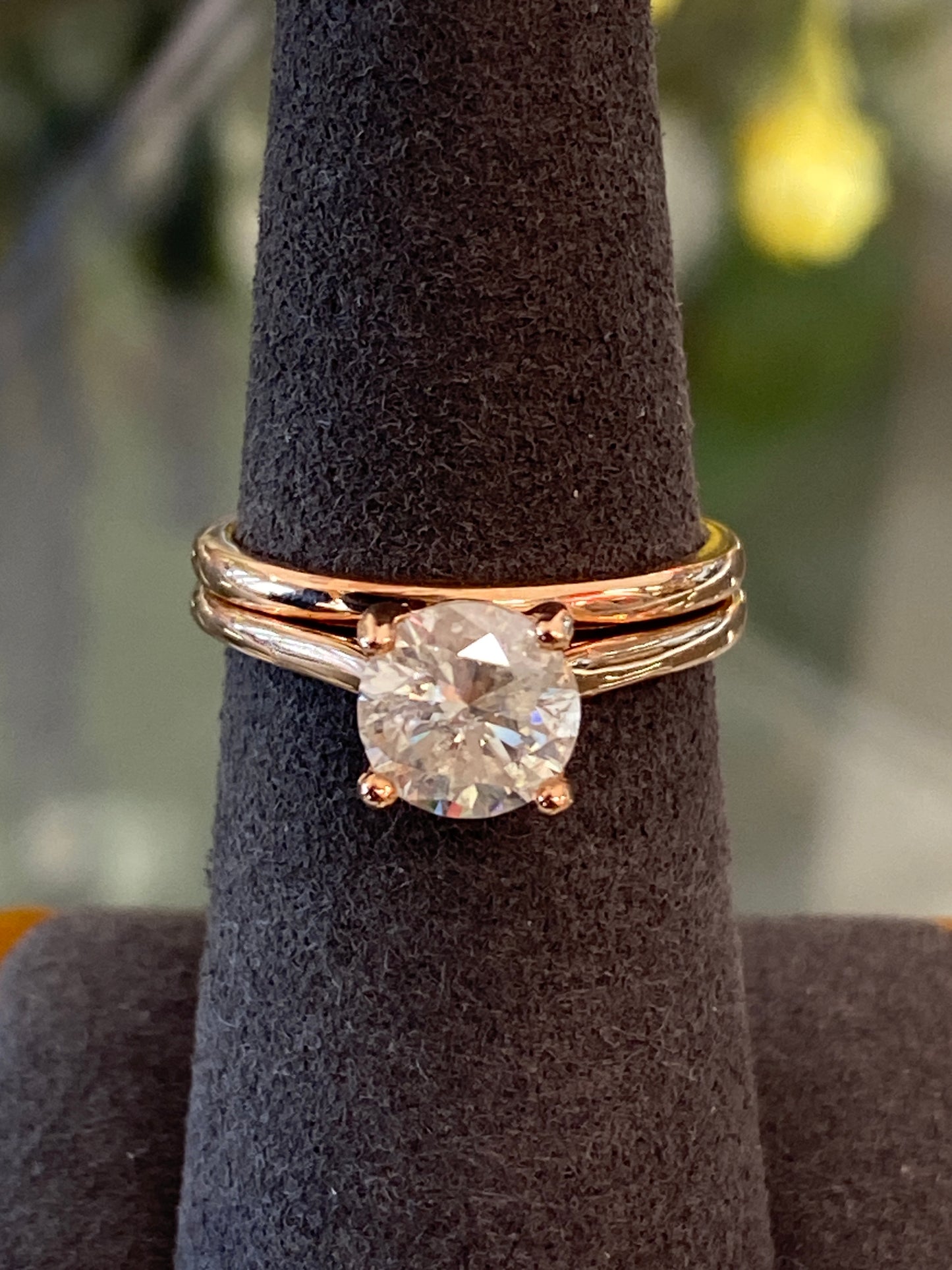 14k Rose Gold Diamond Wedding Set