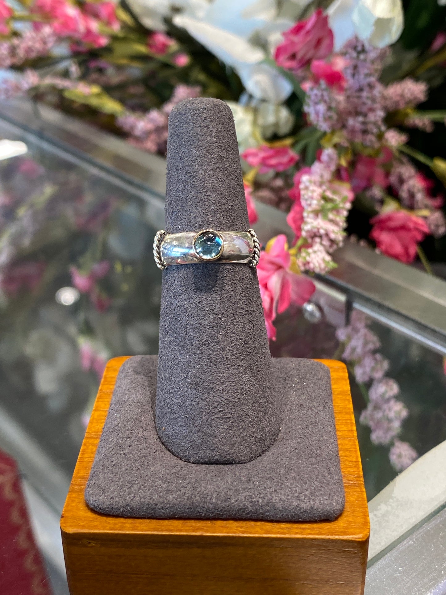 Silver Ring With Colored Stone