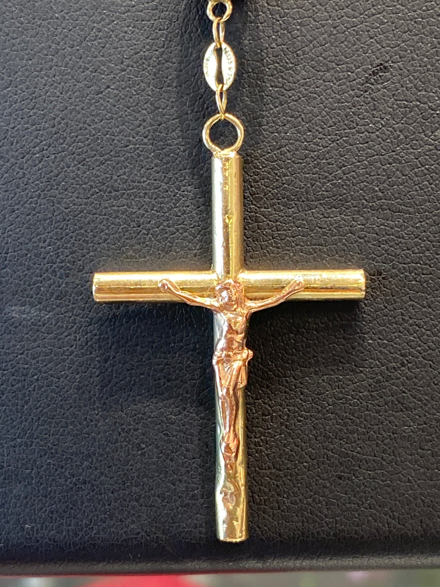 14k Tri Gold Rosary