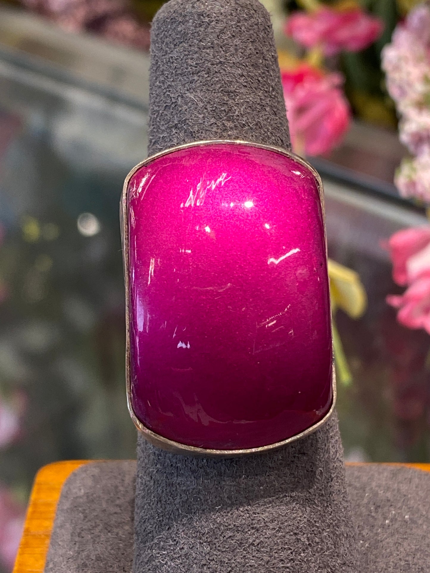 Silver Ring With Colored Stone