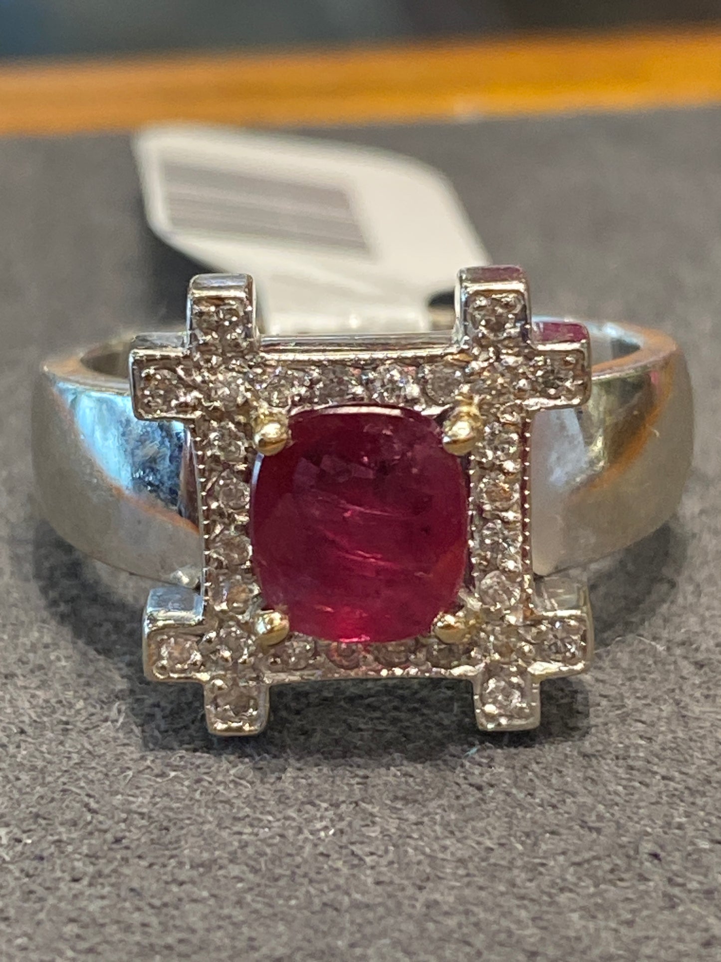 14k White Gold Ruby Ring