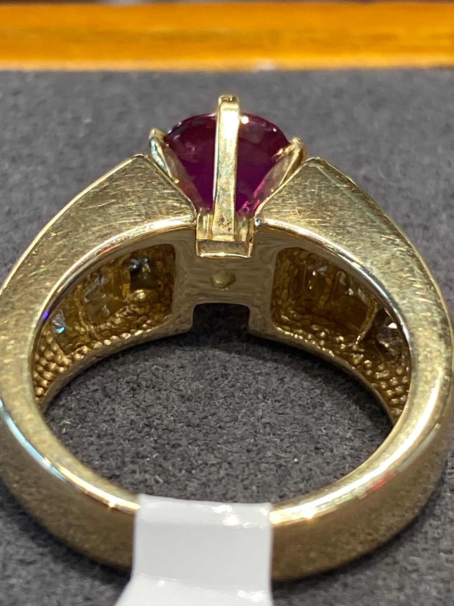 14k Yellow Gold Ruby & Diamond Ring