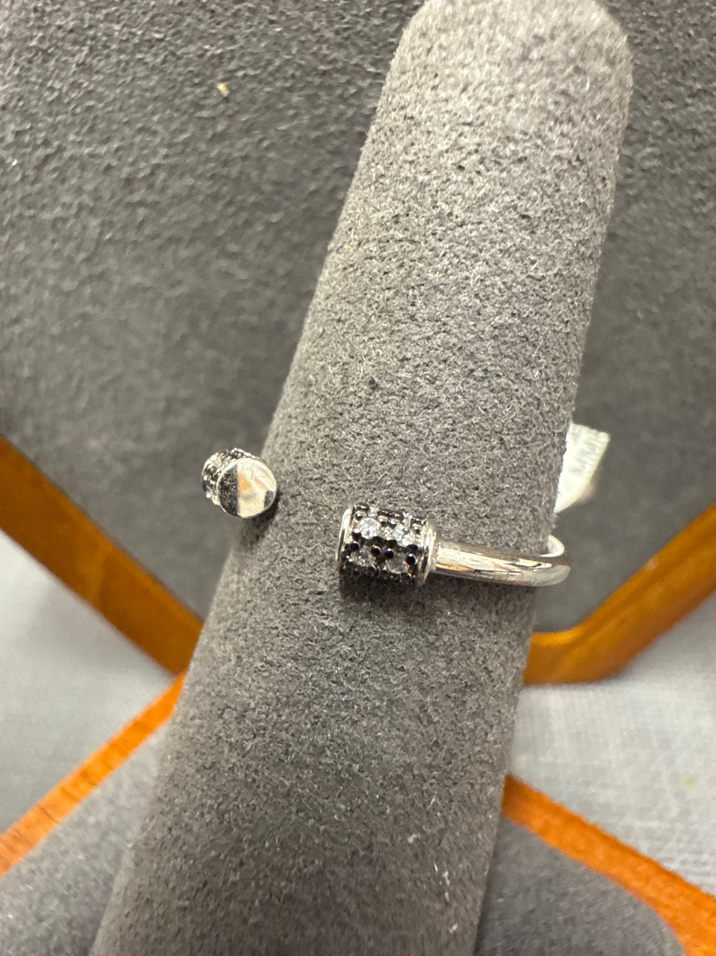 Silver cuff ring