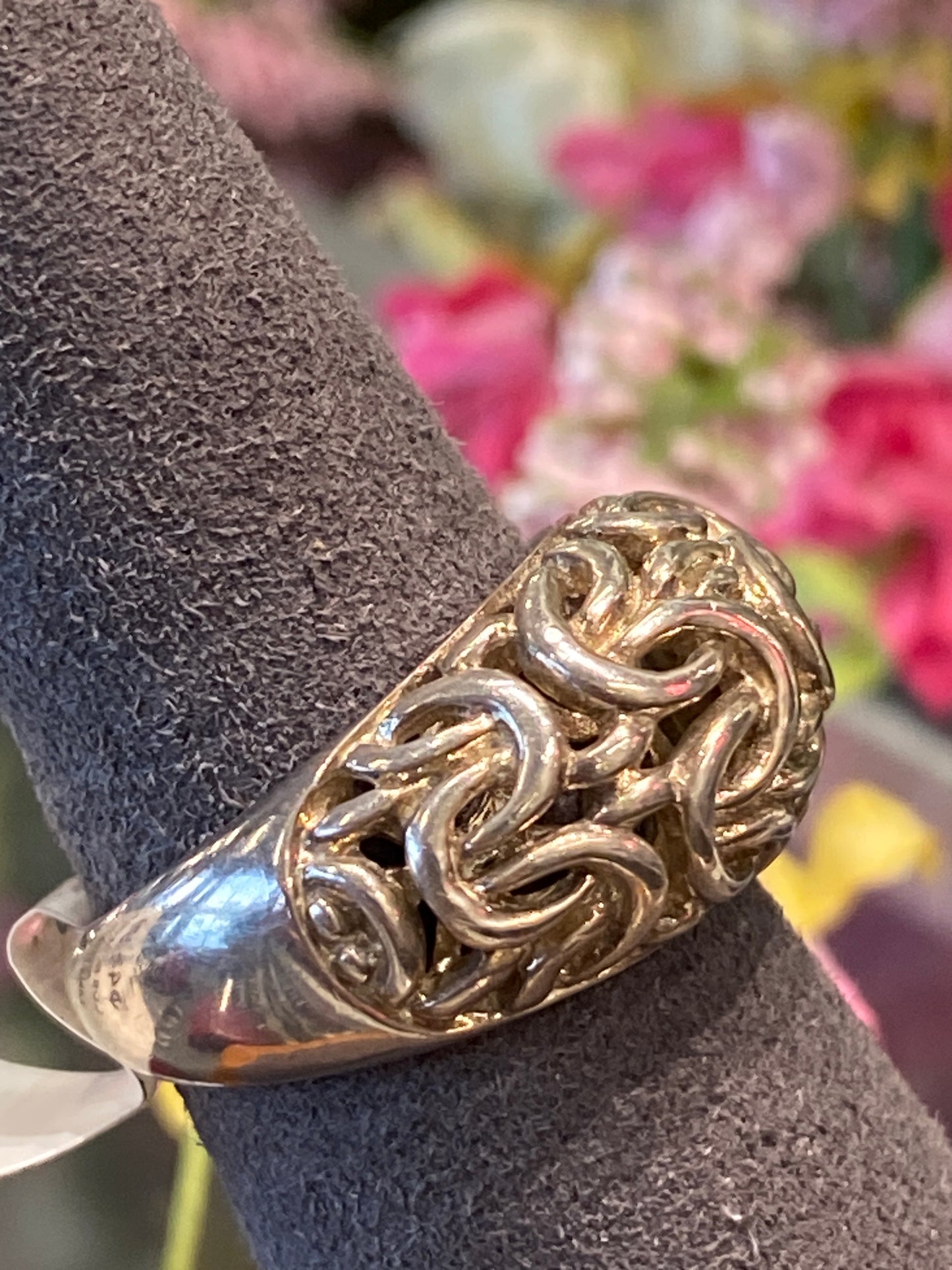 Silver Ring With Design