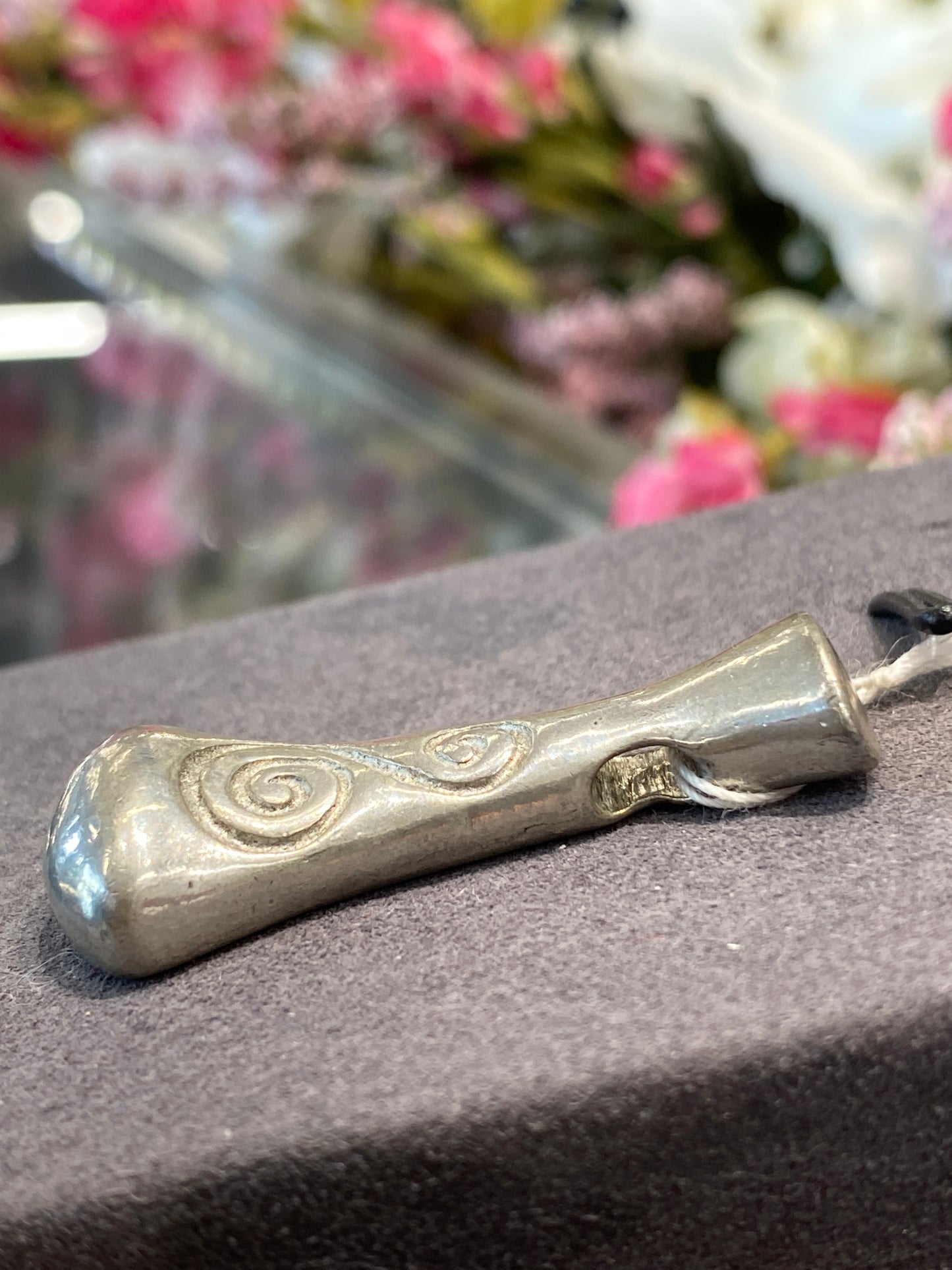 Silver Charm With Design