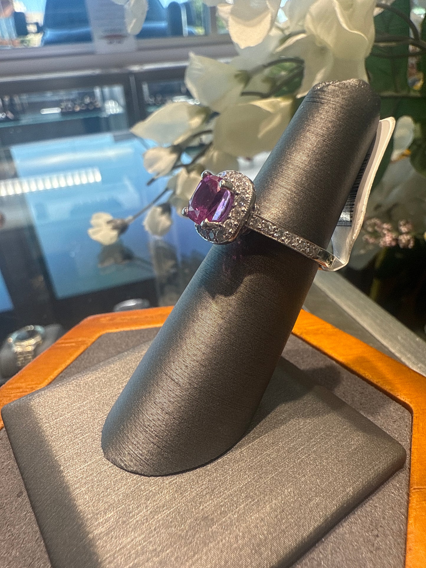 White gold ring