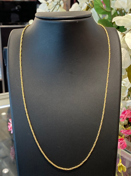 14k Yellow Gold Twist Chain