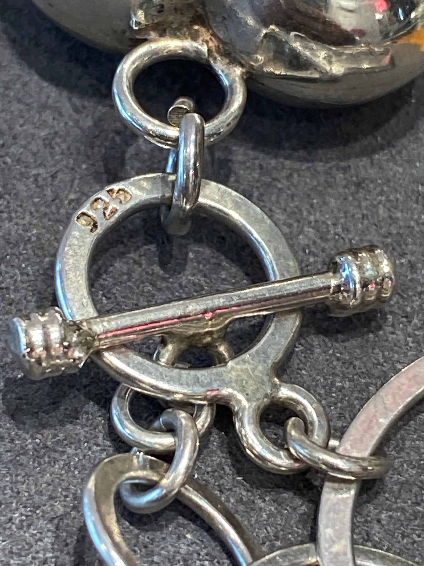 Silver Heart Toggle Bracelet