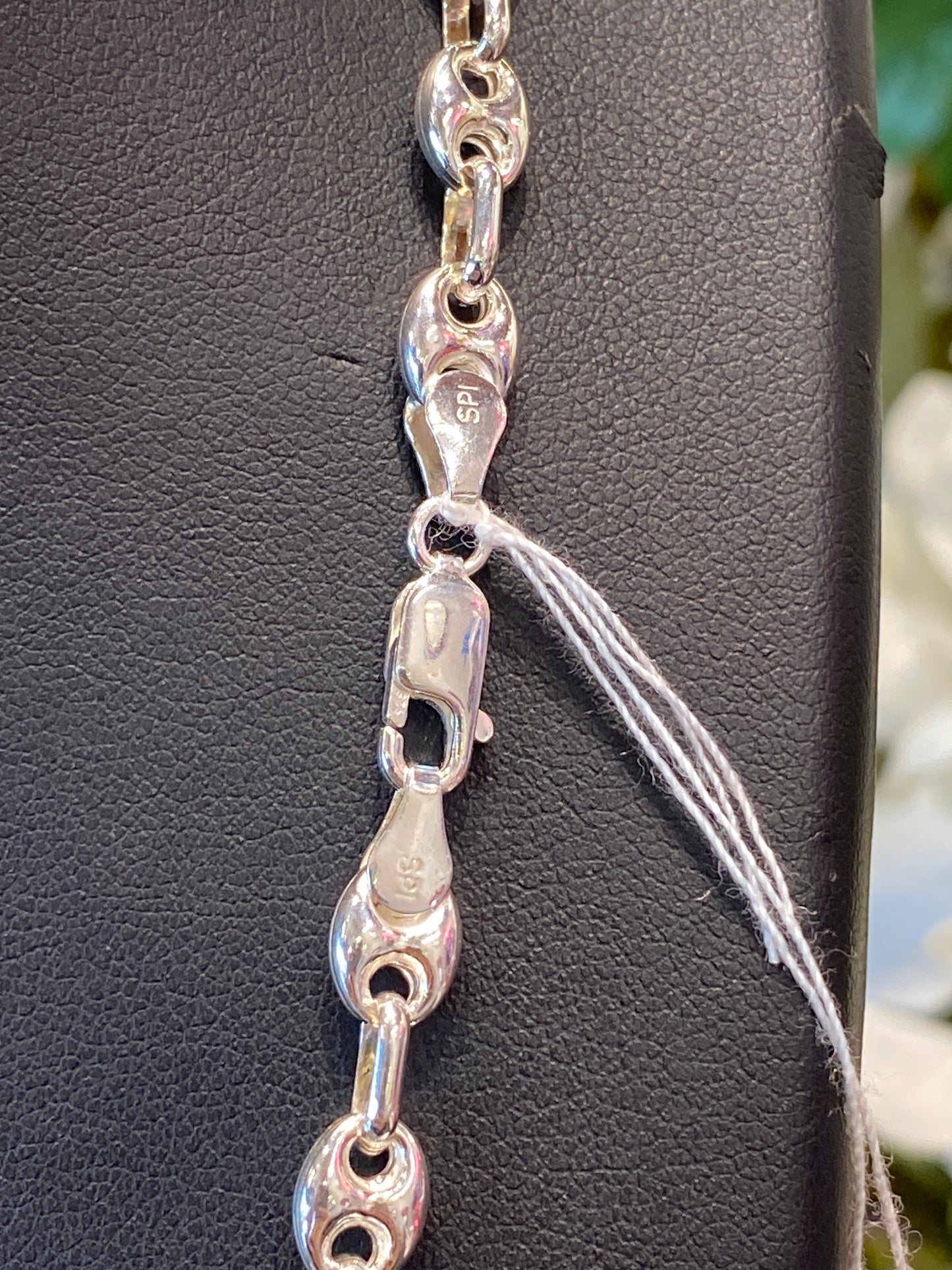 Silver Gucci Puff Style Chain