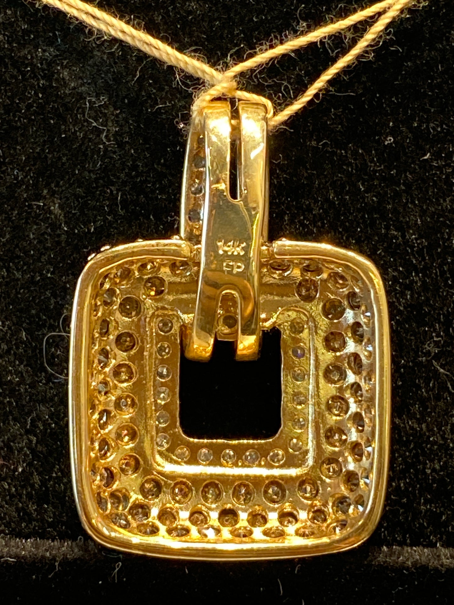 14k Two Tone Diamond Pendant