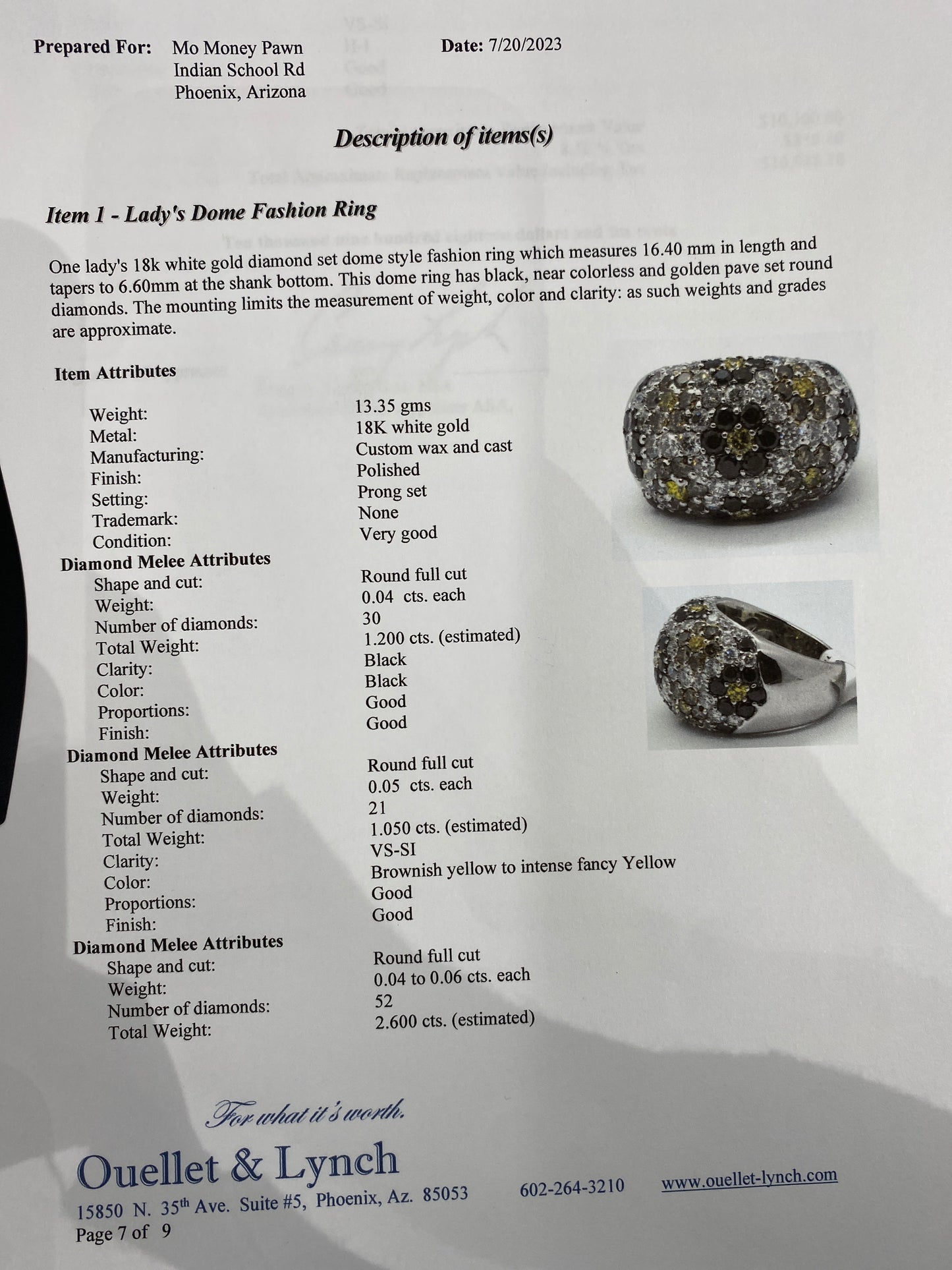 18k White Gold Diamond Ring