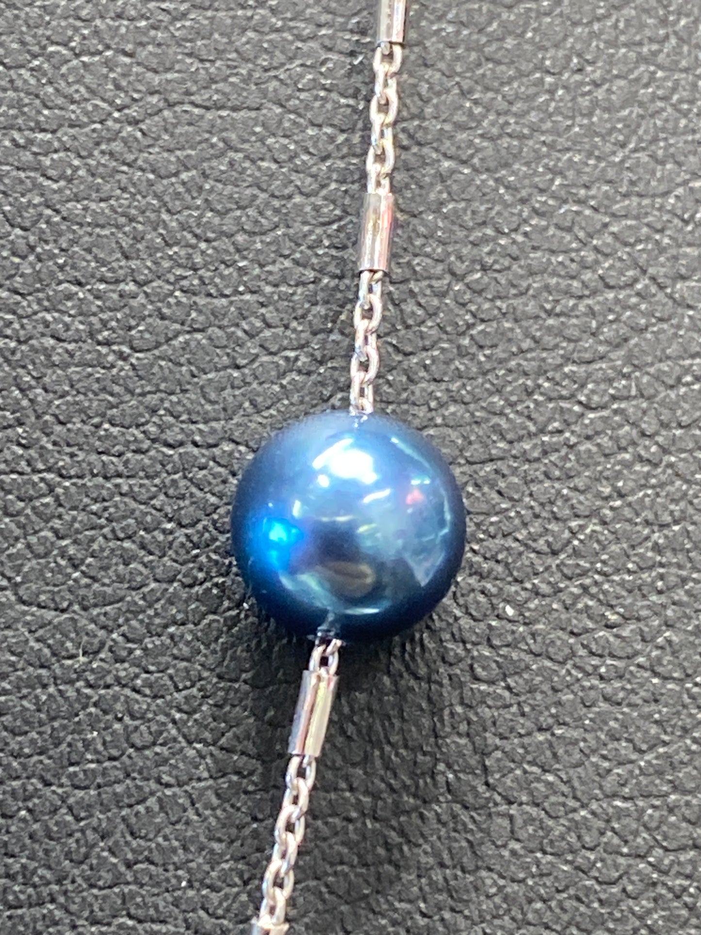 14k White Gold Pearl Chain