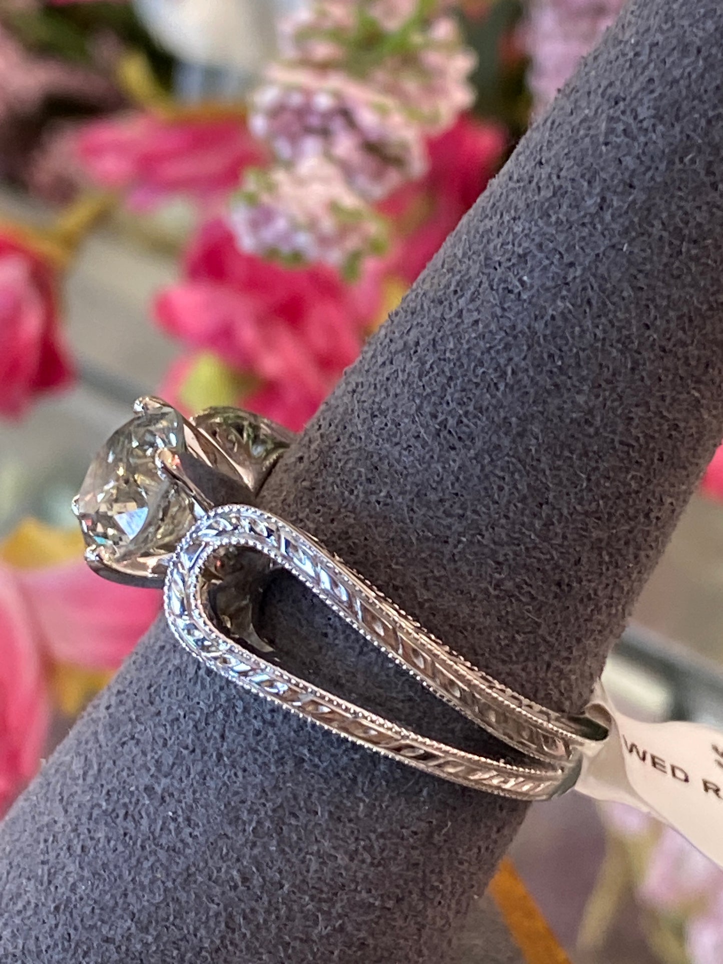 14k White Gold Diamond Engagement Ring