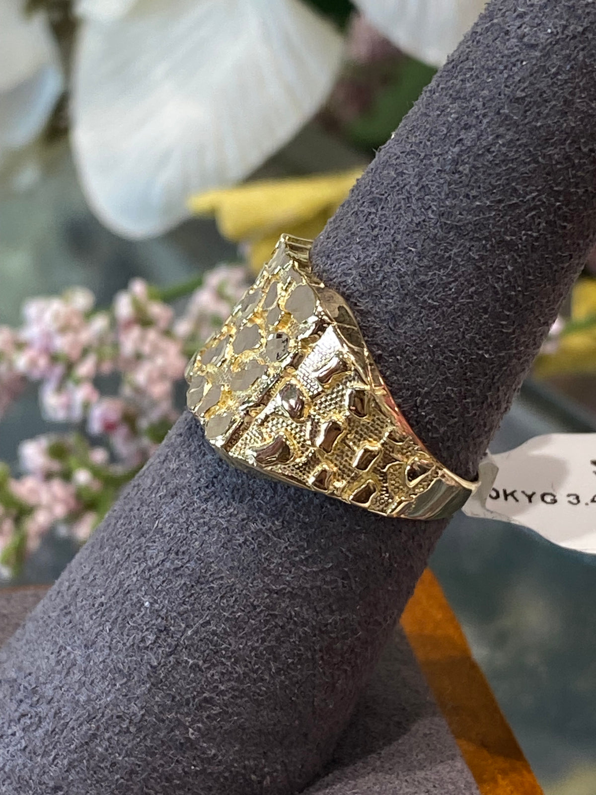 10k Yellow Gold Nugget Ring