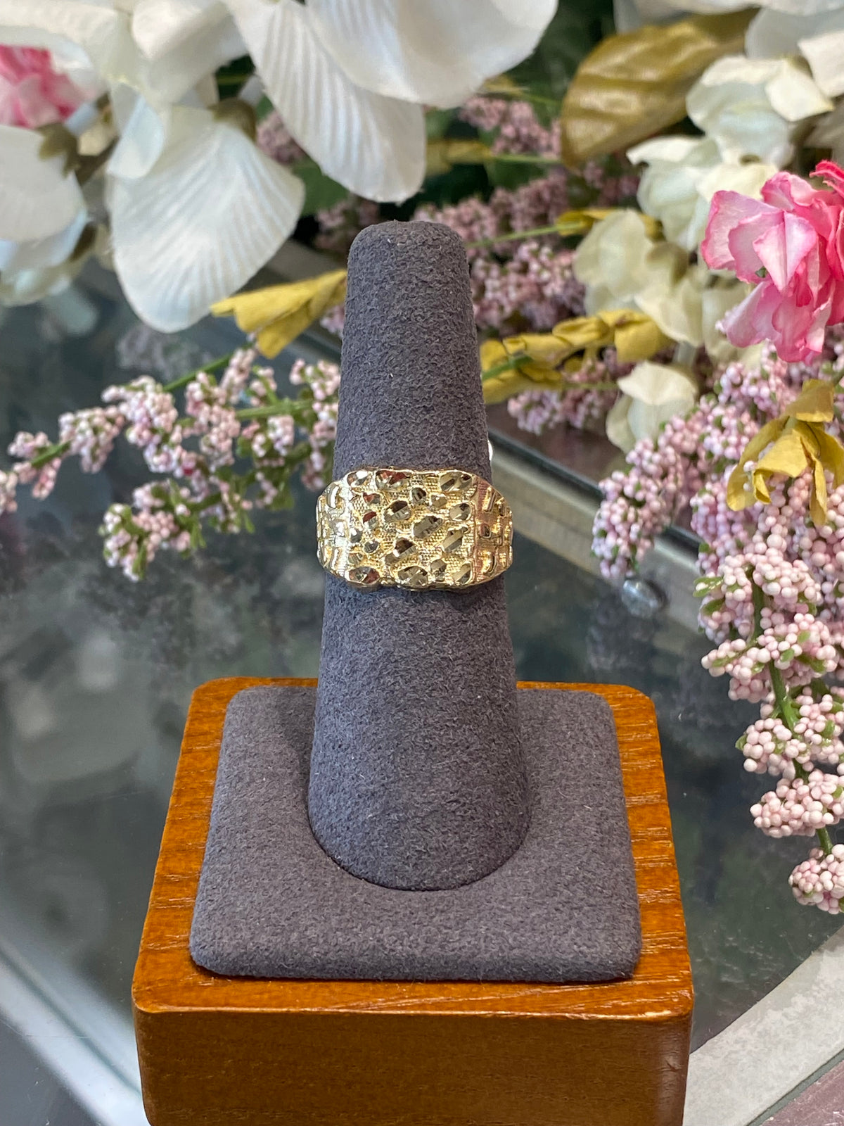 10k Yellow Gold Nugget Ring