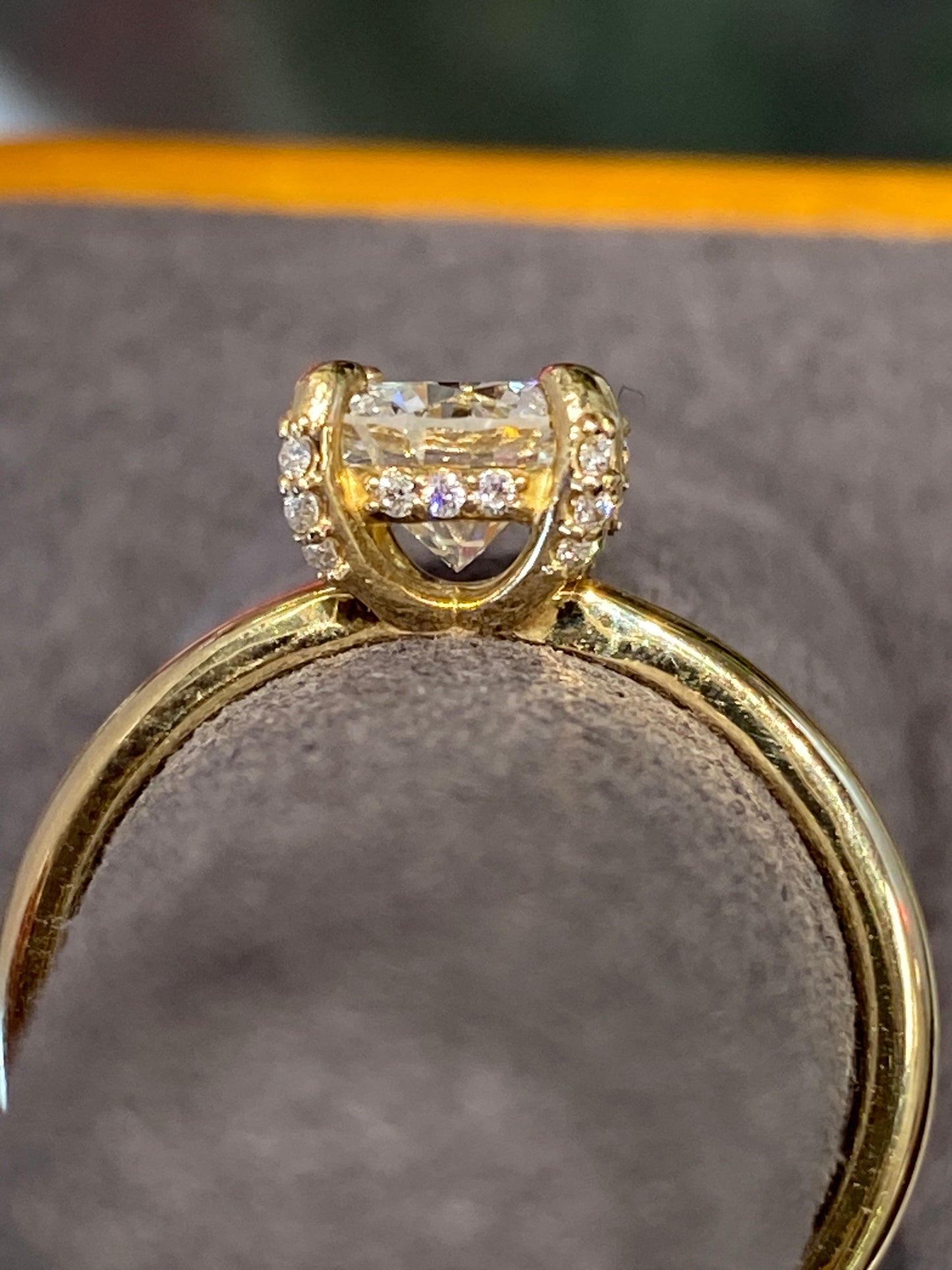 14k Yellow Gold Diamond Engagement Ring