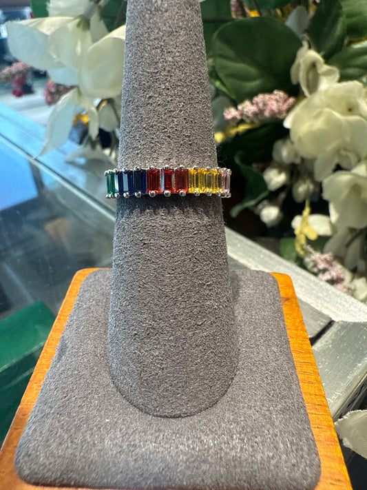 Silver eternity ring