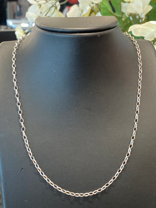 10k White Gold Link Chain