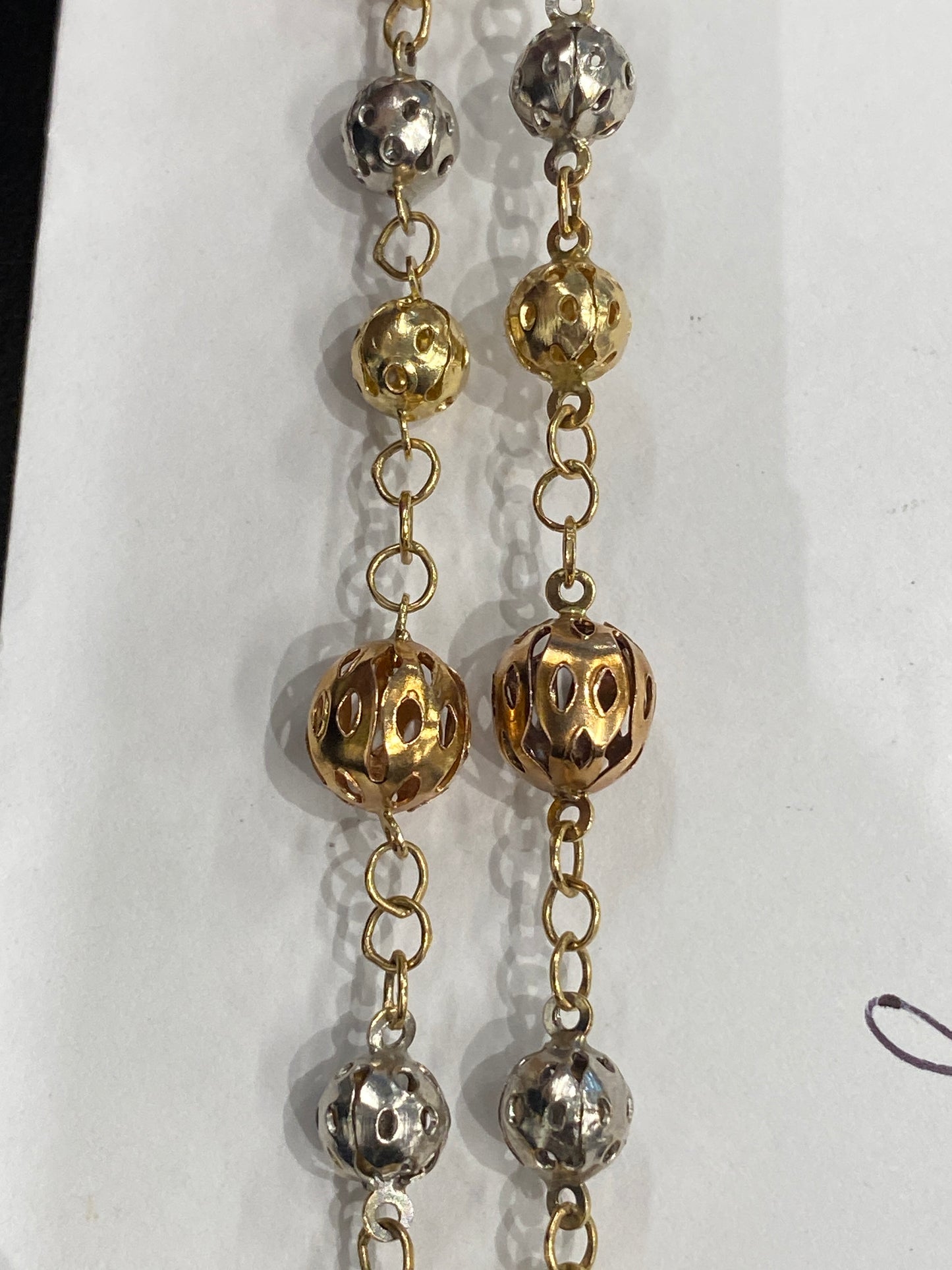 14k Tri Gold Rosary