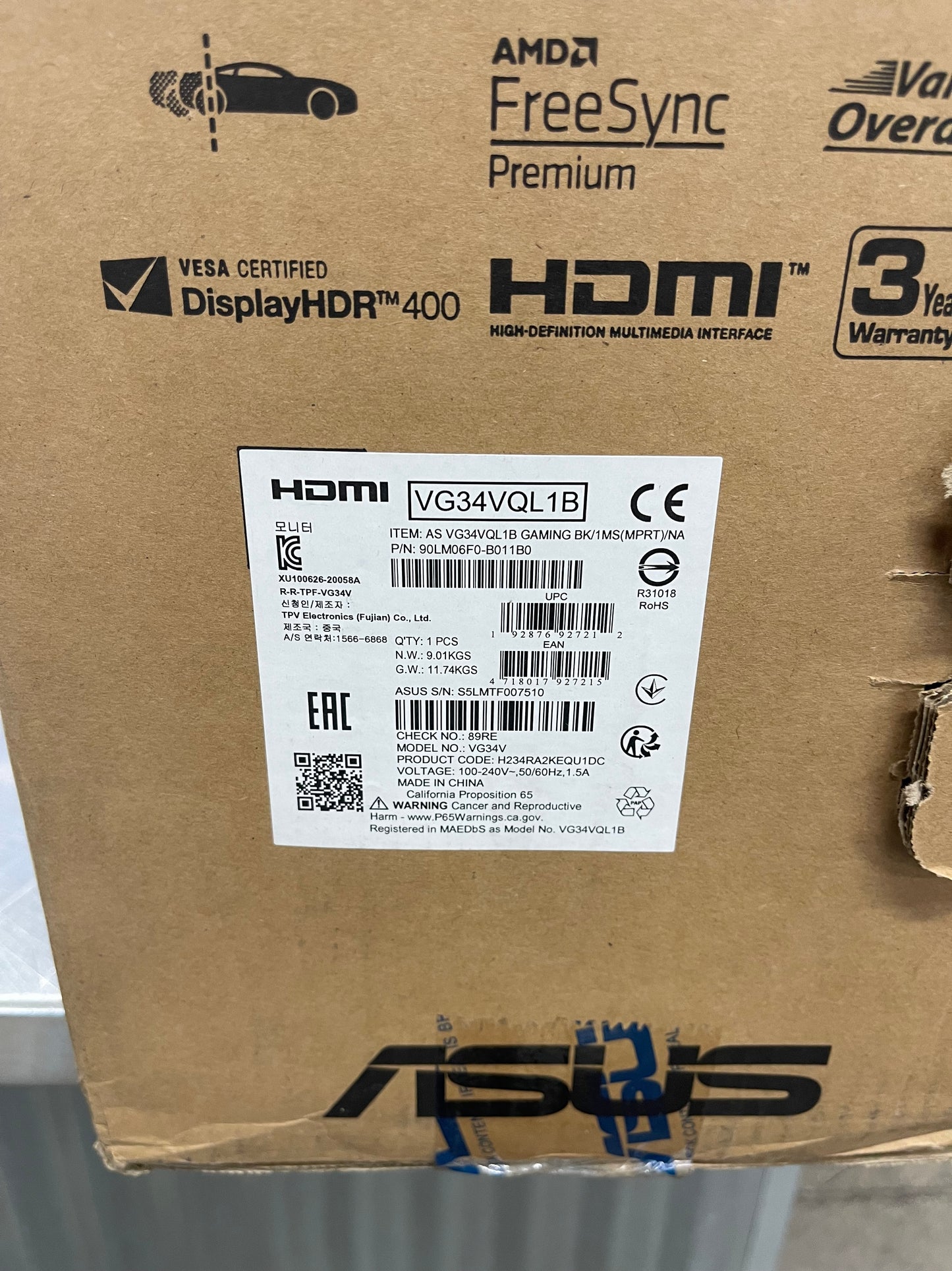 ASUS TUF Gaming Monitor (150864) MMP