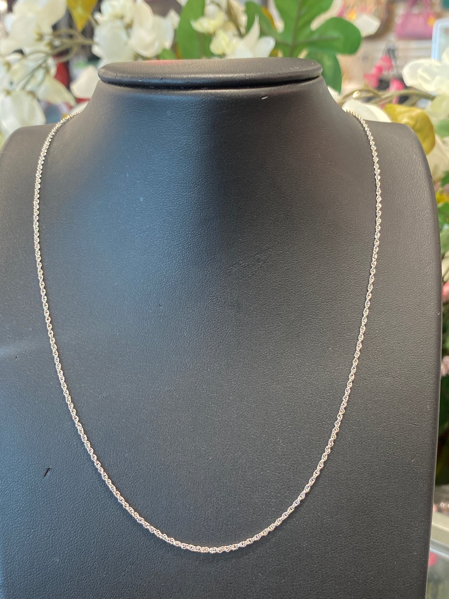 14k White Gold Link Chain