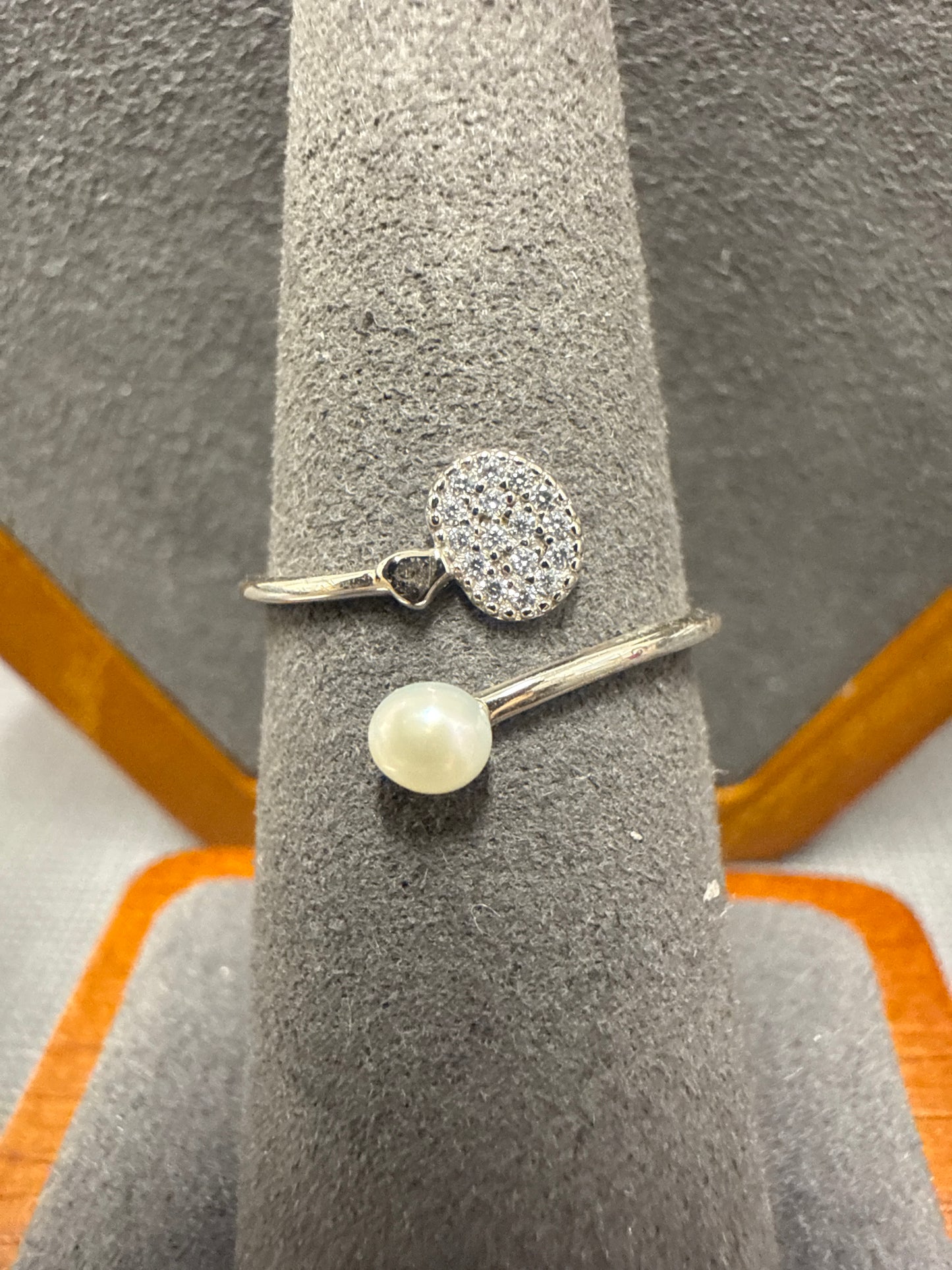 Silver cuff ring