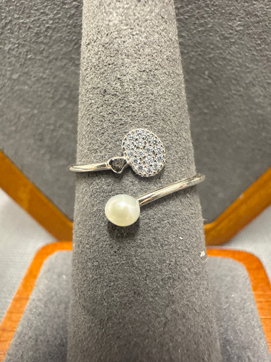 Silver cuff ring