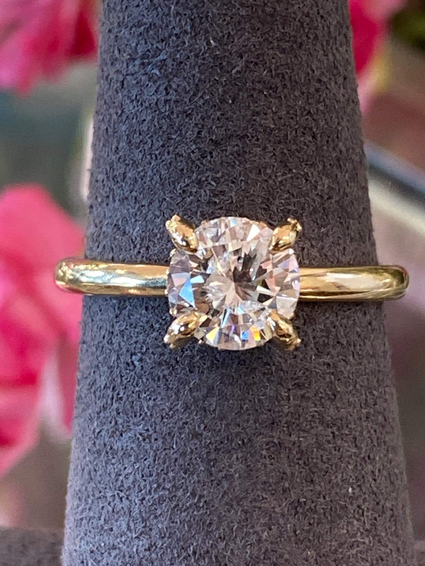 14k Yellow Gold Diamond Engagement Ring