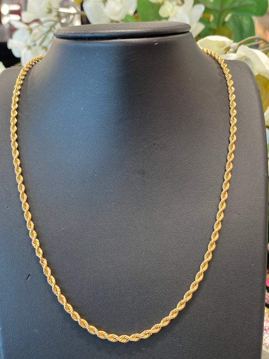 14k Yellow Gold Rope Chain