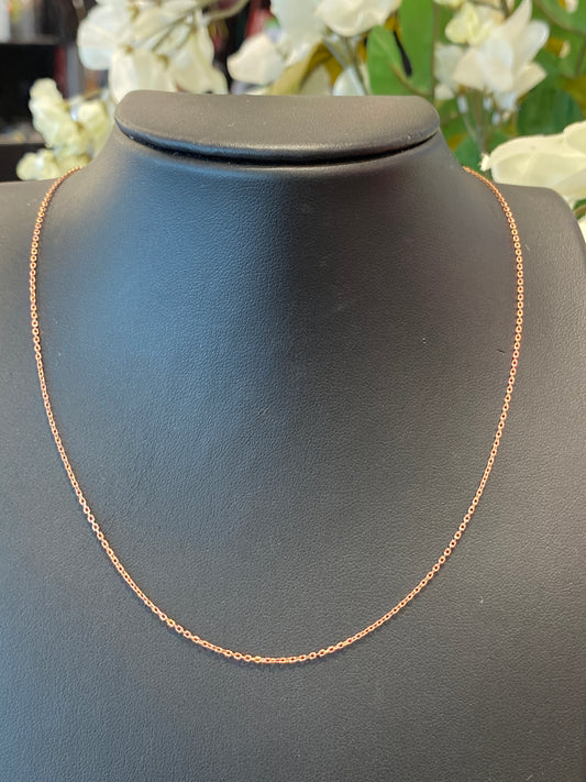 Silver Link Chain W/ Rose Gold Plating
