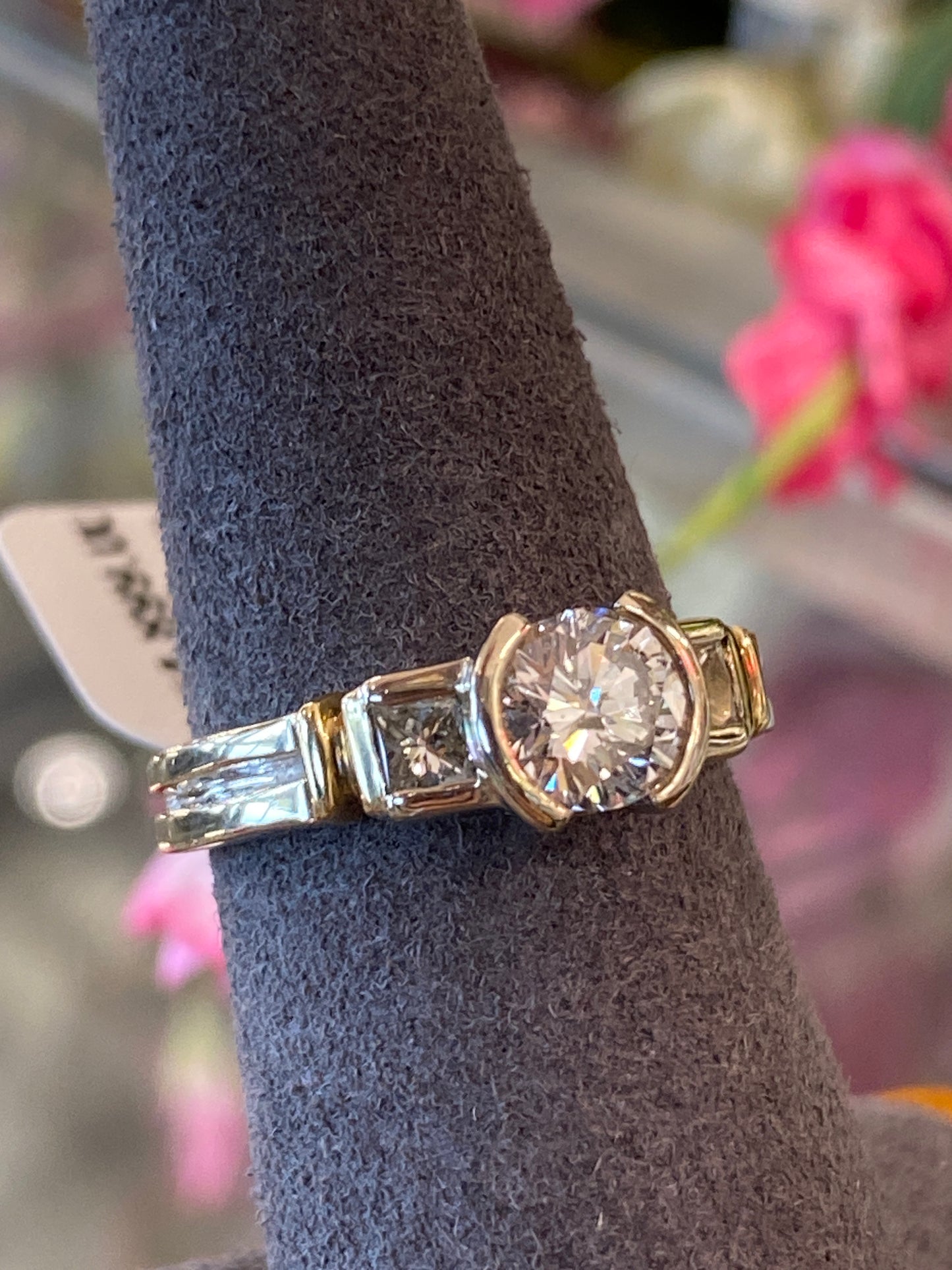 14k Two Tone Diamond Engagement Ring