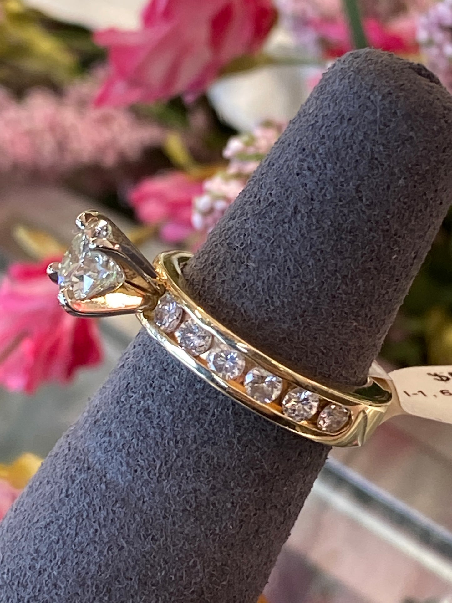 14k Yellow Gold Diamond Engagement Ring
