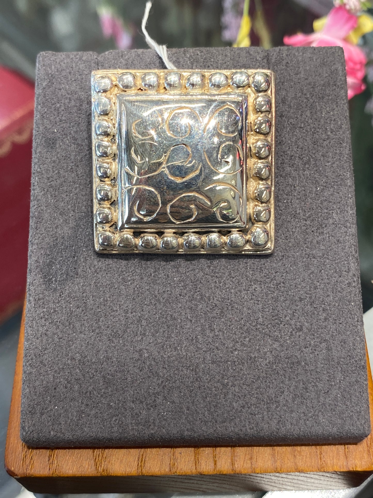 Silver Charm With Design