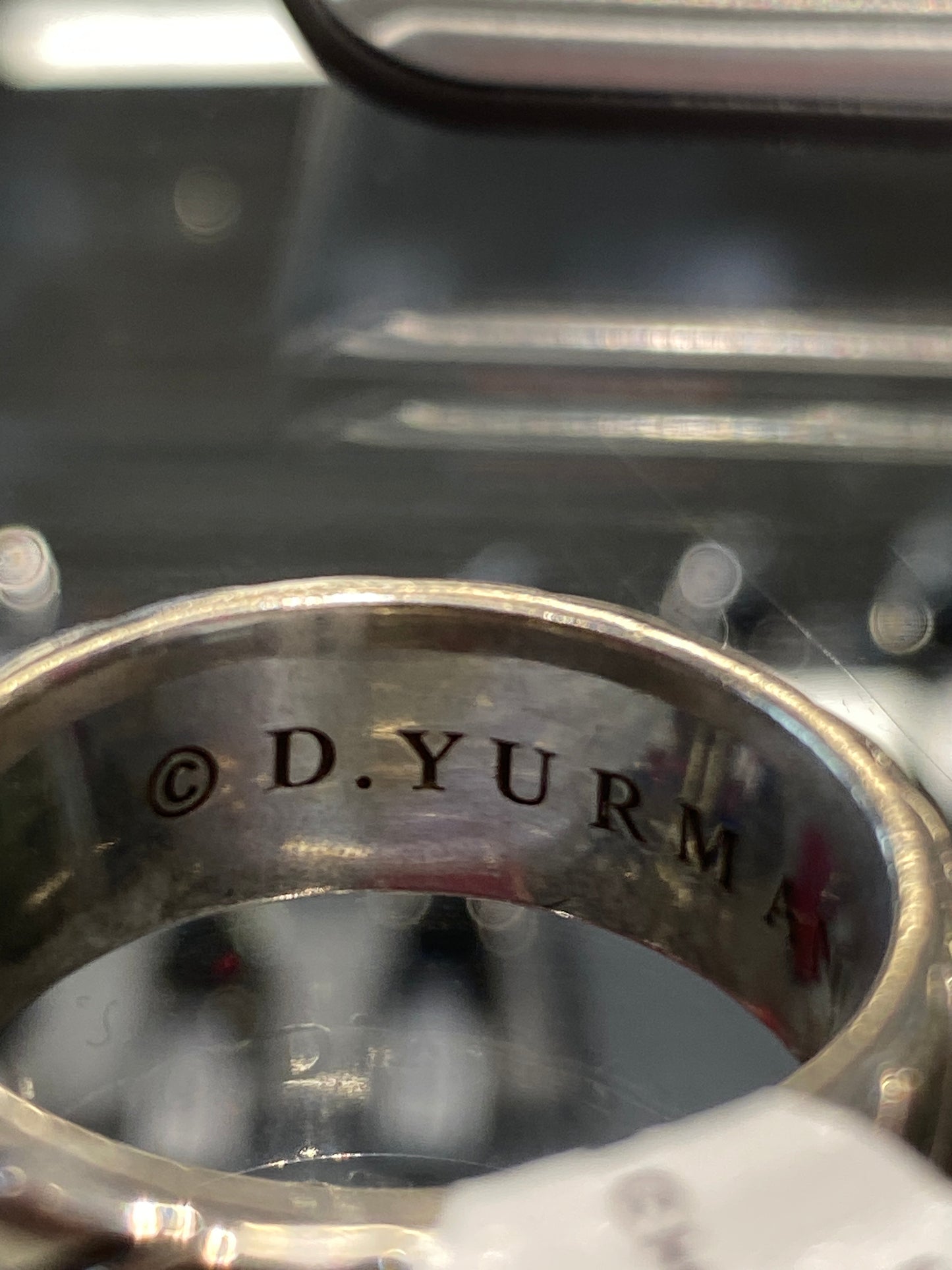 Silver David Yurman Chevron Ring