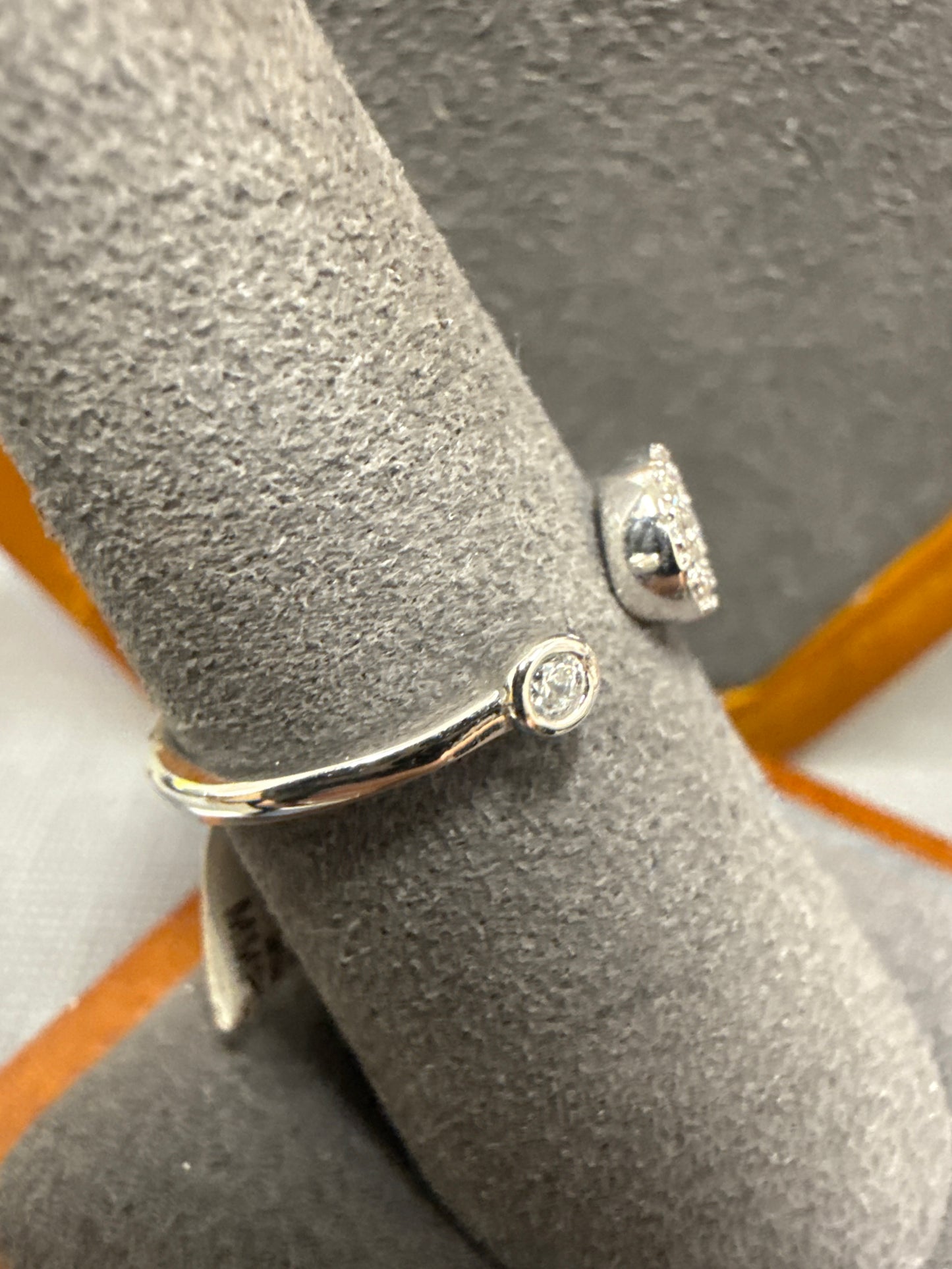 Silver cuff ring