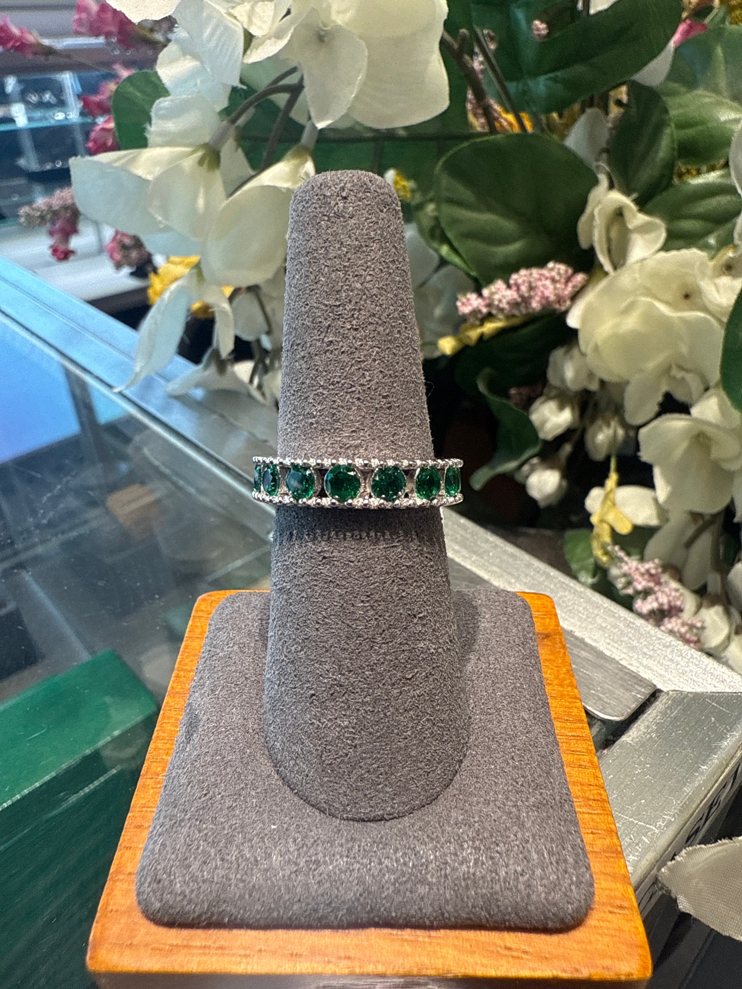 Silver eternity ring